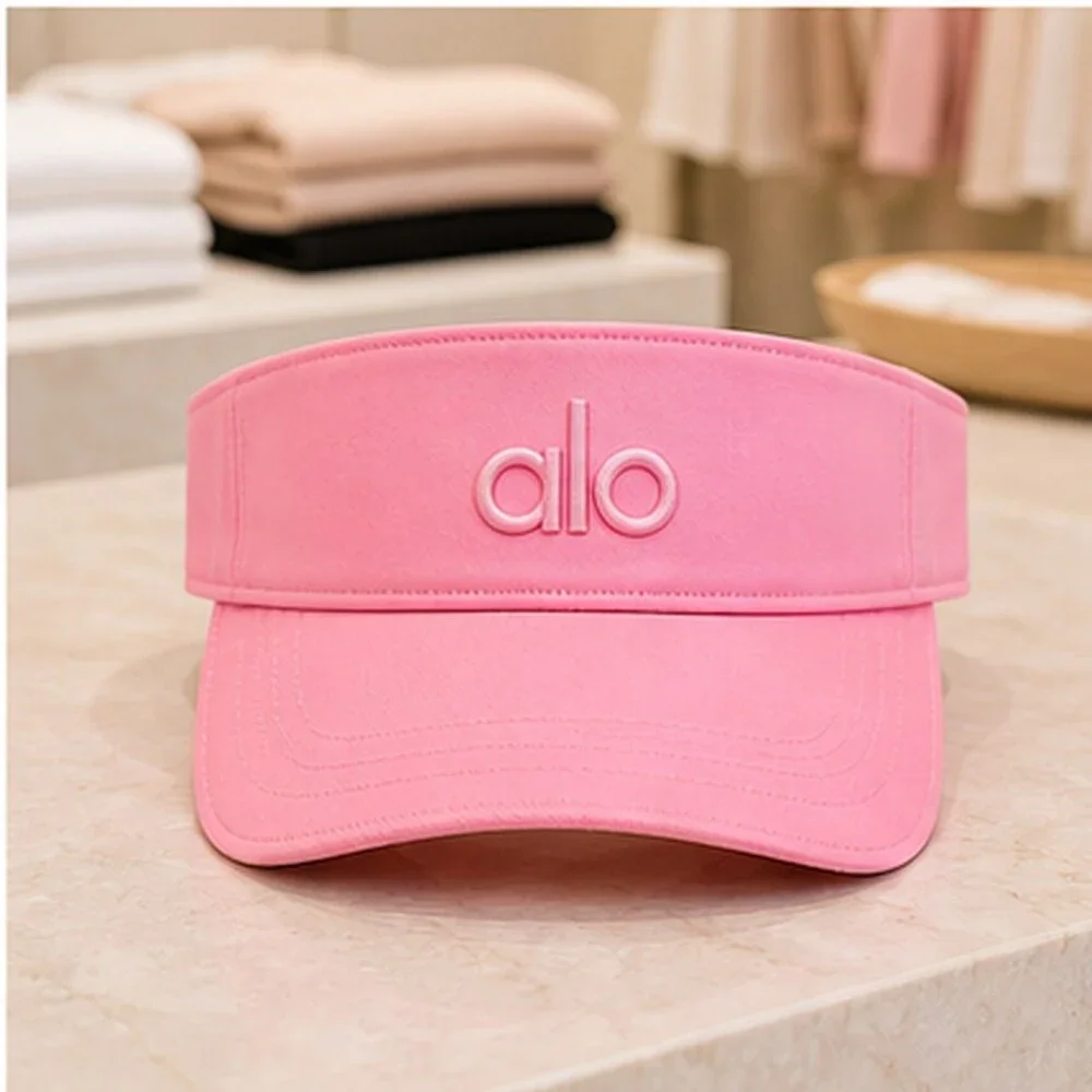ALO Yoga Pink Tennis Open Top Visor Hat Sporty